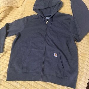 NWOT Carhartt Charcoal Full-Zip Sweatshirt w small Owns Corning label 2XL